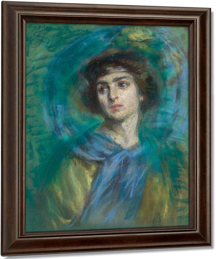 The Blue Scarf By Alice Pike Barney Fine Art Print