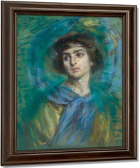 The Blue Scarf By Alice Pike Barney Fine Art Print