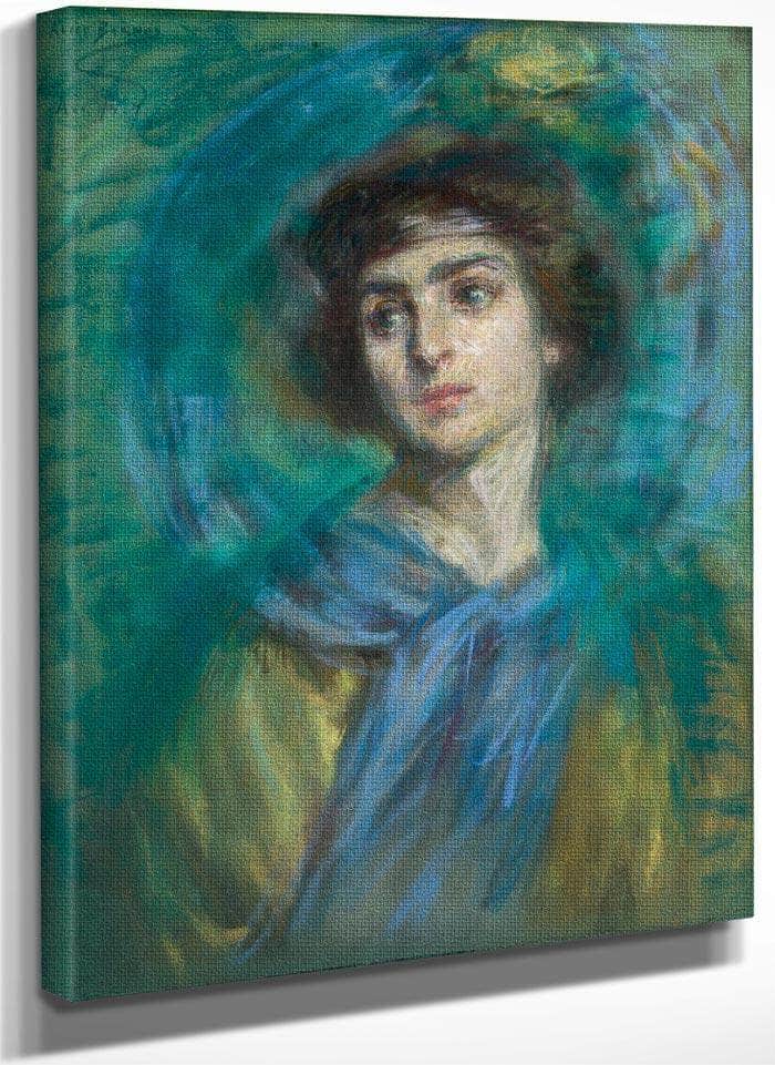 The Blue Scarf By Alice Pike Barney Fine Art Print