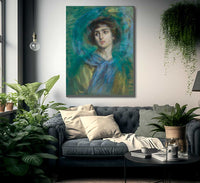 The Blue Scarf By Alice Pike Barney Fine Art Print