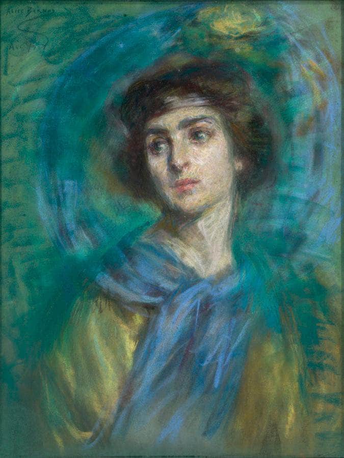 The Blue Scarf By Alice Pike Barney Fine Art Print