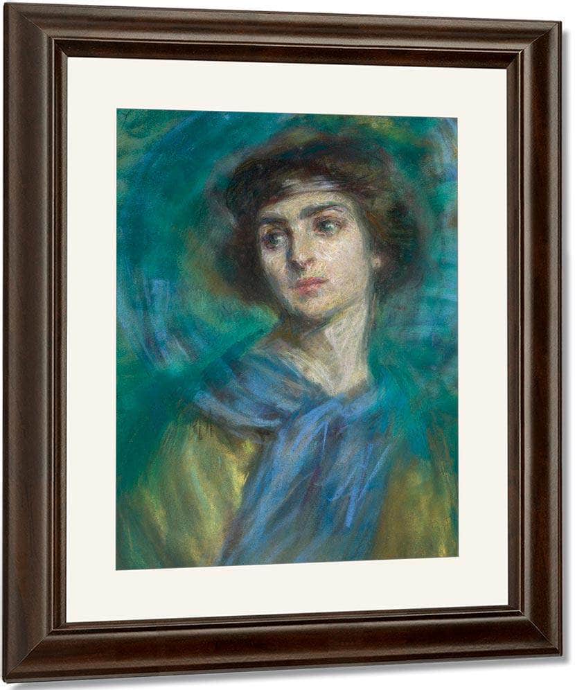 The Blue Scarf By Alice Pike Barney Fine Art Print