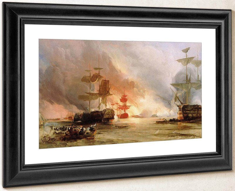 The Bombardment Of Algier By George Chambers Senior Fine Art Print