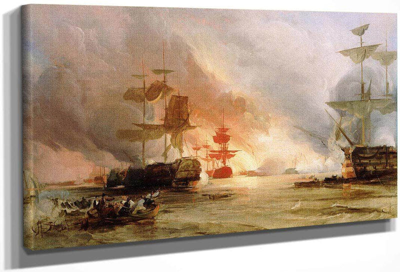 The Bombardment Of Algier By George Chambers Senior Fine Art Print