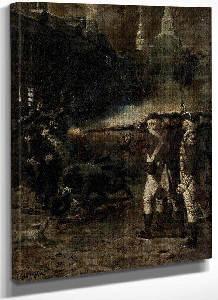 The Boston Massacre By Francis Luis Mora Fine Art Print