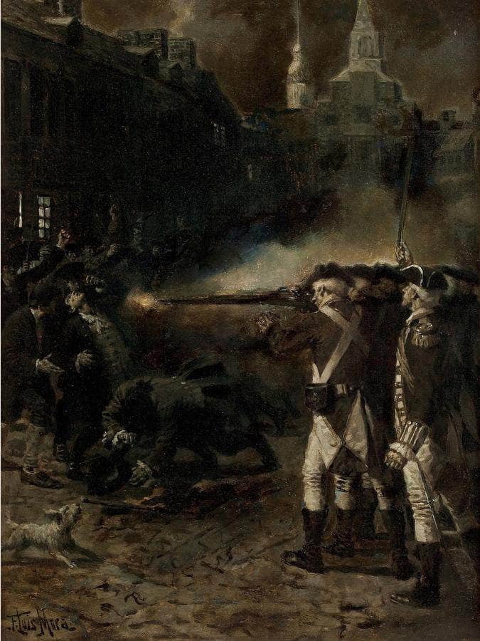 The Boston Massacre By Francis Luis Mora Fine Art Print