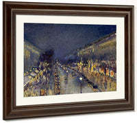 The Boulevard Montmartre At Night  1897 By Camille Pissarro Fine Art Print