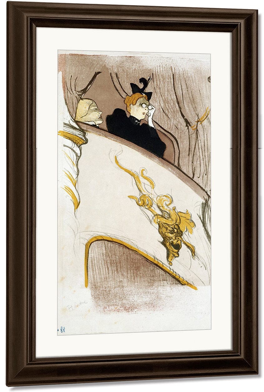 The Box At The Mascaron Dore By Henri Marie Raymond De Toulouse Lautrec Monfa Fine Art Print