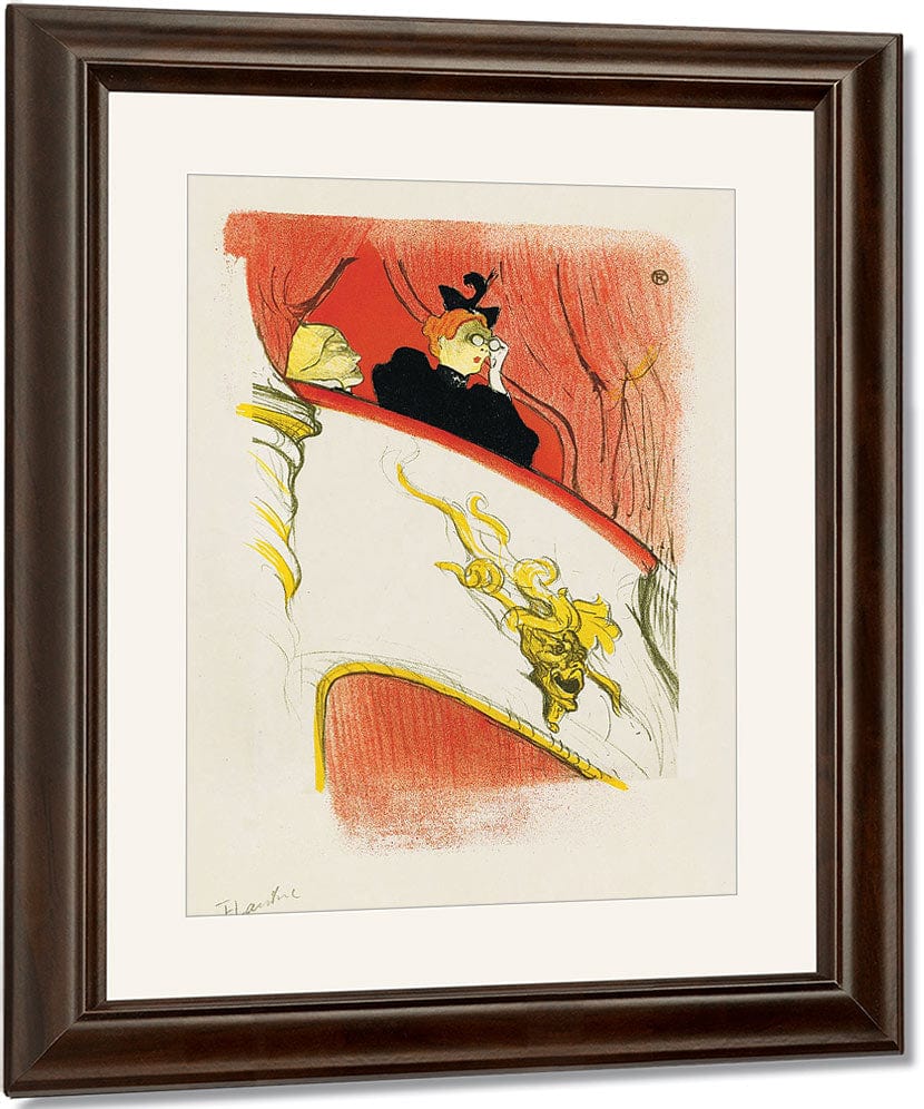 The Box With The Gilded Mask (La Loge Au Mascaron Dore) By Henri Marie Raymond De Toulouse Lautrec Monfa Fine Art Print