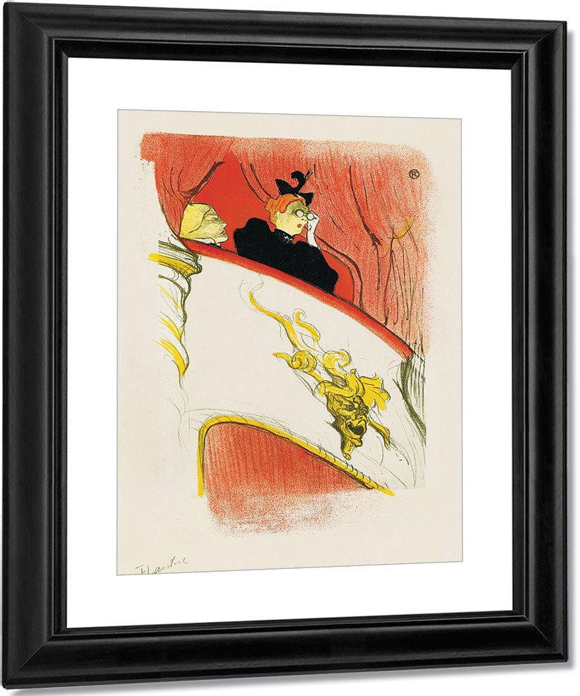 The Box With The Gilded Mask (La Loge Au Mascaron Dore) By Henri Marie Raymond De Toulouse Lautrec Monfa Fine Art Print