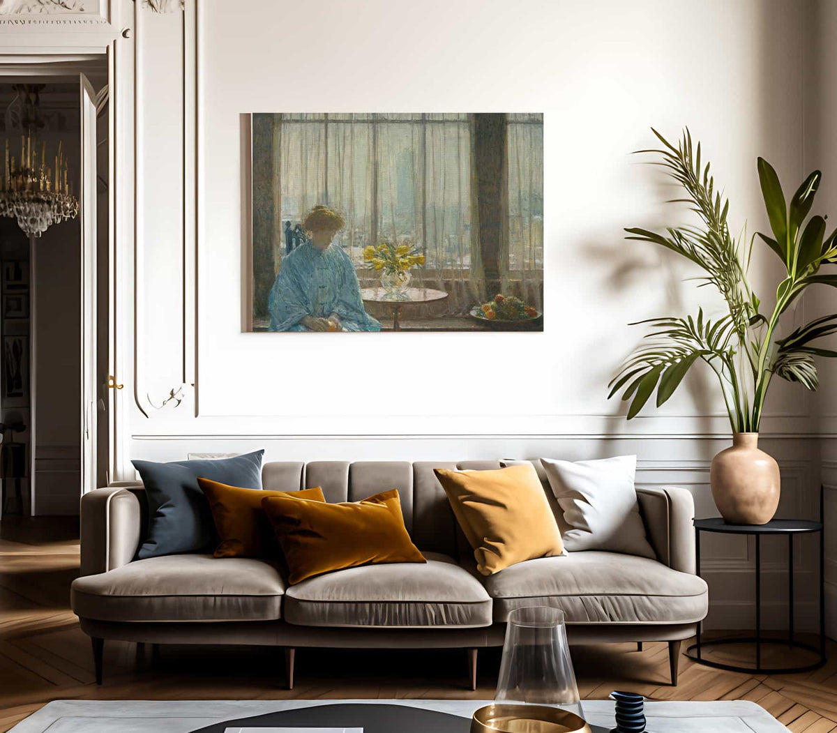 The Breakfast Room Winter Morning By Childe Hassam Fine Art Print