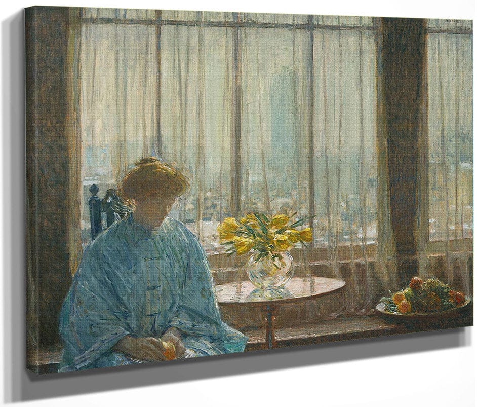 The Breakfast Room Winter Morning By Childe Hassam Fine Art Print