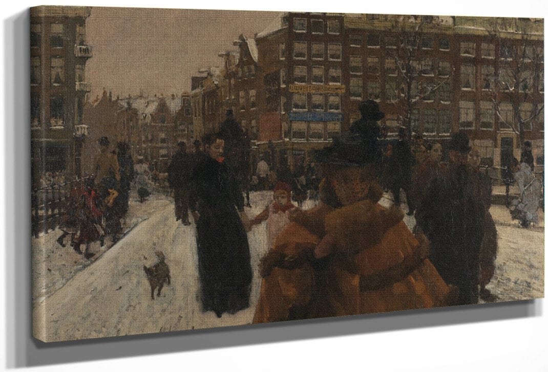 The Bridge Over The Singel At The Paleisstraat Amsterdam By George Hendrik Breitner Fine Art Print