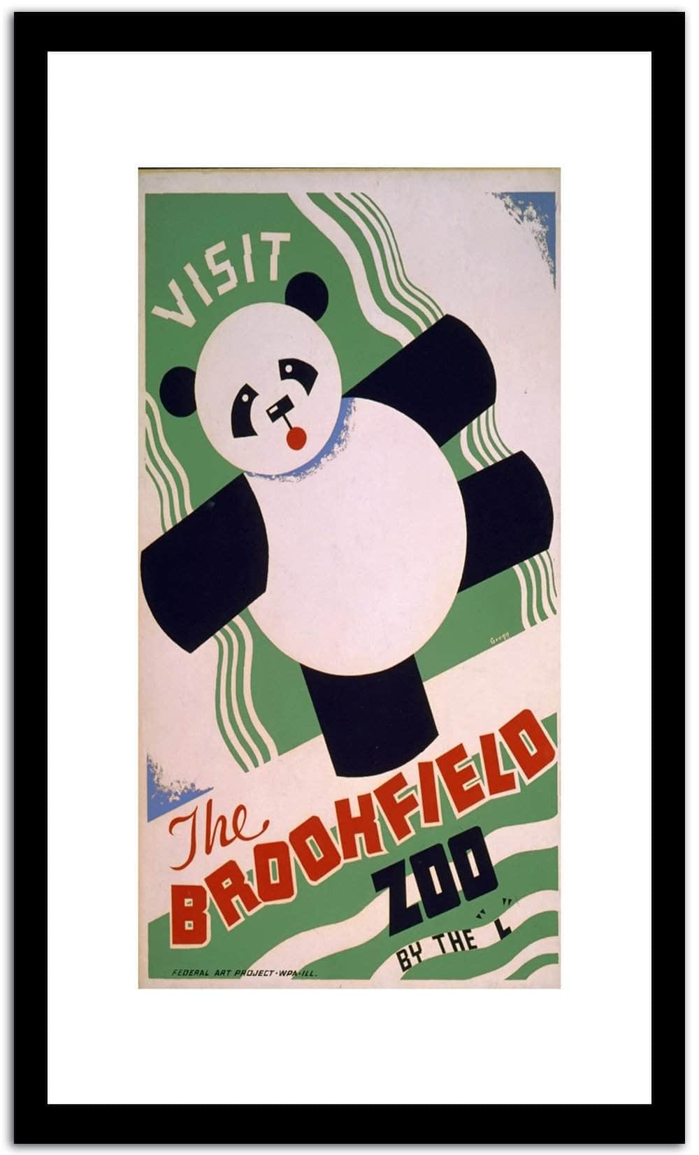 The Brookfield Zoo  Vintage Poster Fine Art Print