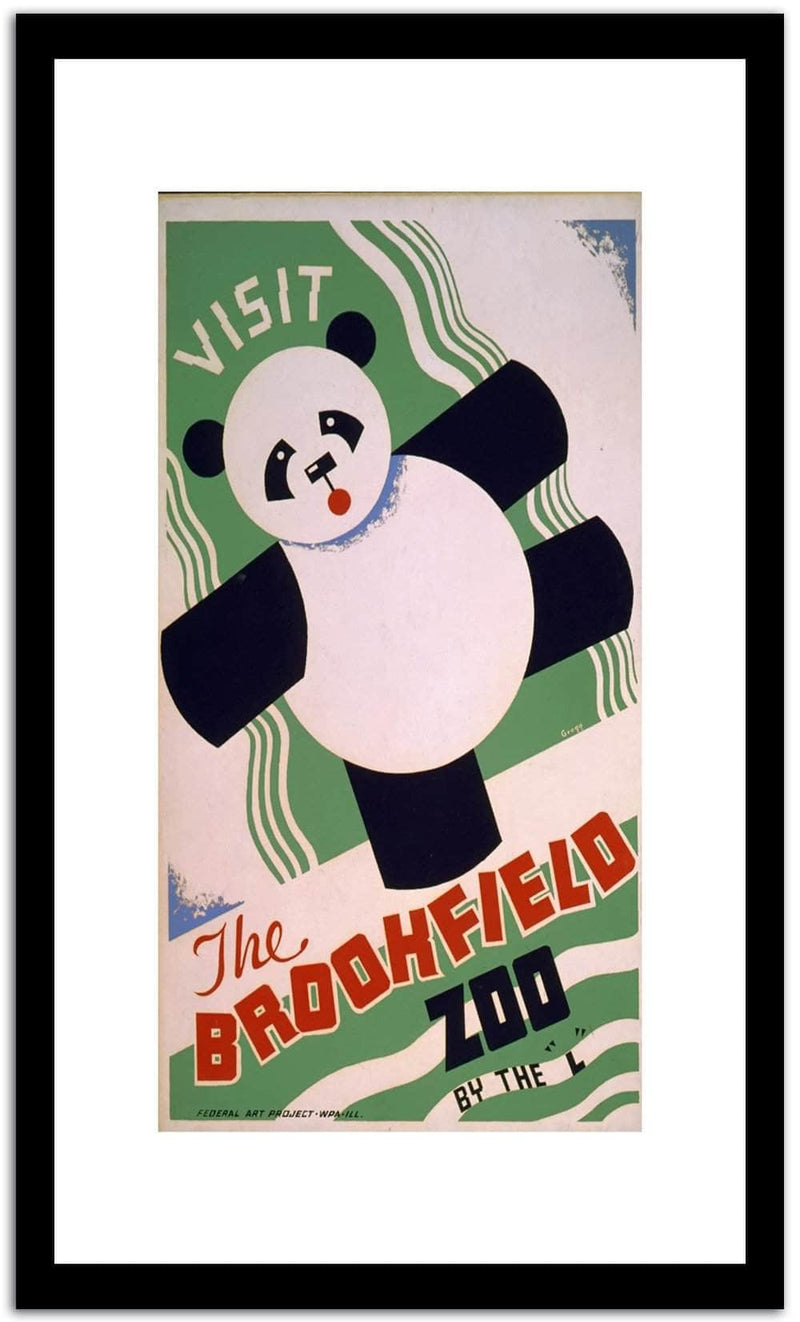 The Brookfield Zoo  Vintage Poster Fine Art Print