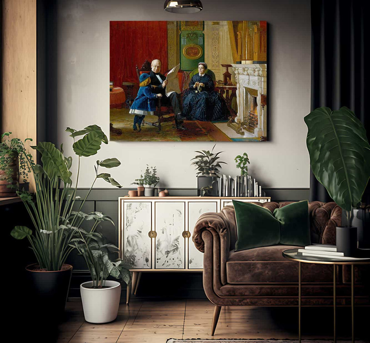 The Brown Family By Eastman Johnson Fine Art Print