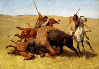 The Buffalo Hunt Painting Frederic Remington Canvas Art Fine Art Print