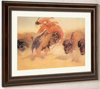 The Buffalo Hunter Aka The Buffalo Runner By Frederic Remington Fine Art Print