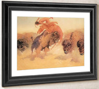 The Buffalo Hunter Aka The Buffalo Runner By Frederic Remington Fine Art Print