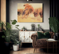 The Buffalo Hunter Aka The Buffalo Runner By Frederic Remington Fine Art Print