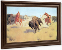 The Buffalo Runners By Frederic Remington Fine Art Print