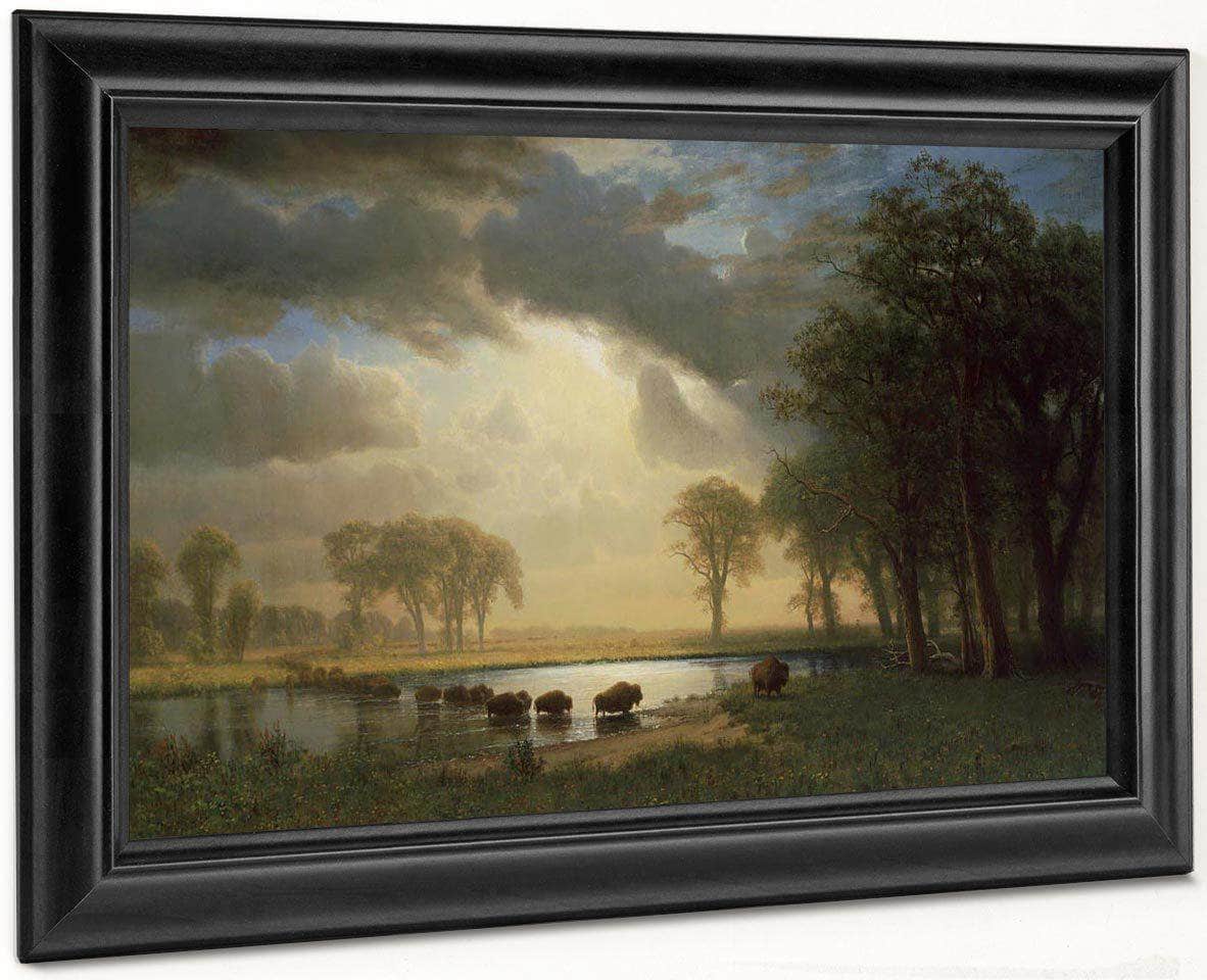 The Buffalo Trail By Albert Bierstadt Fine Art Print