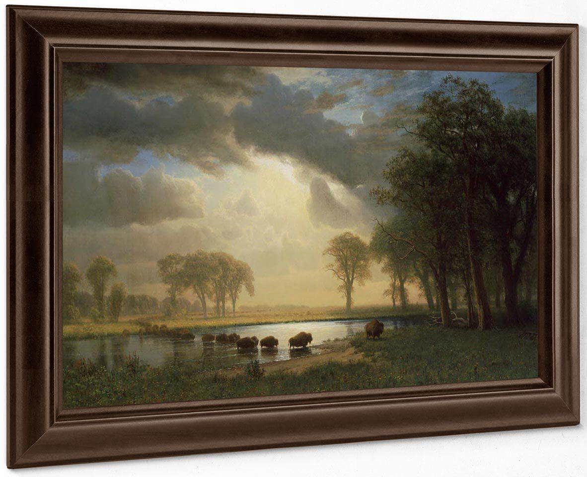 The Buffalo Trail By Albert Bierstadt Fine Art Print