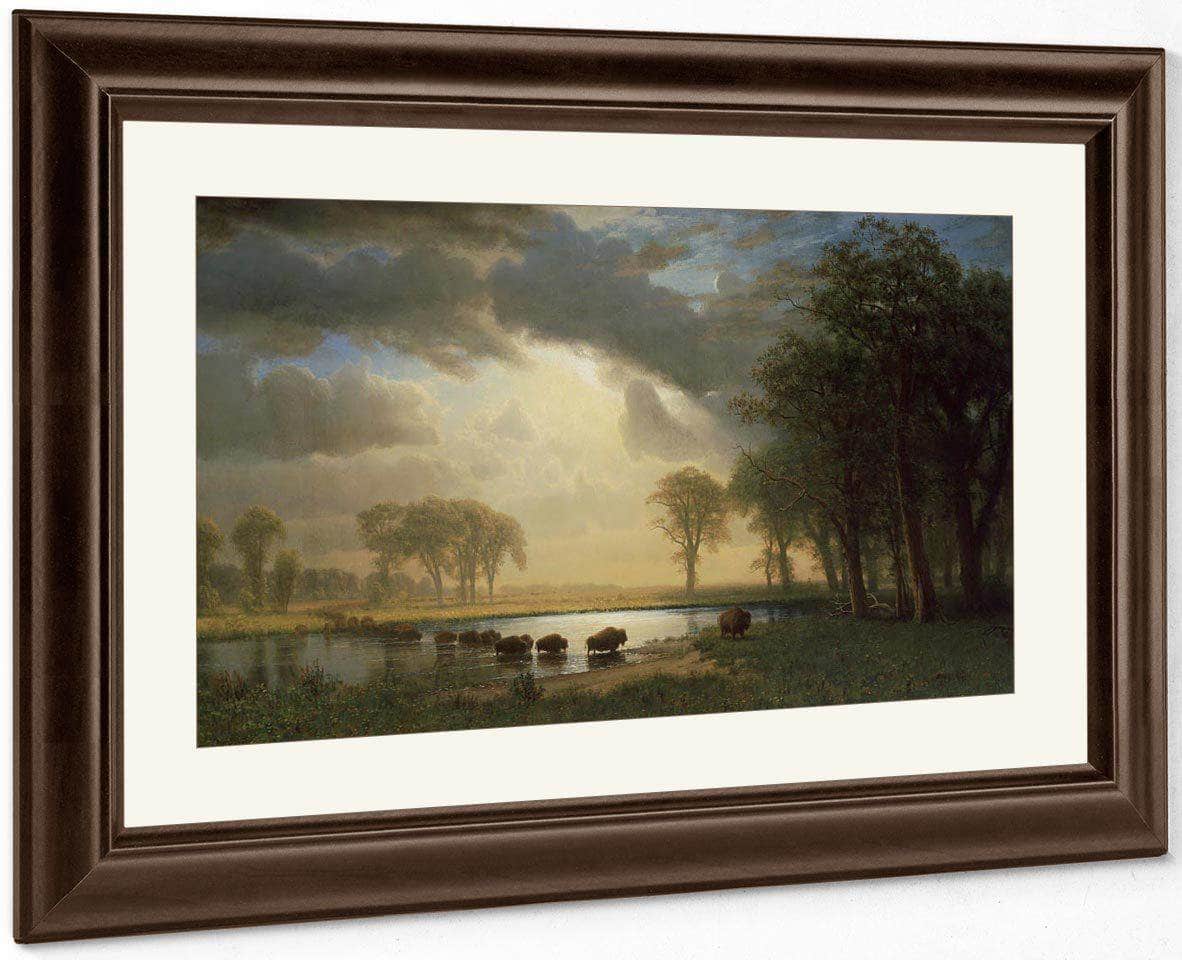 The Buffalo Trail By Albert Bierstadt Fine Art Print