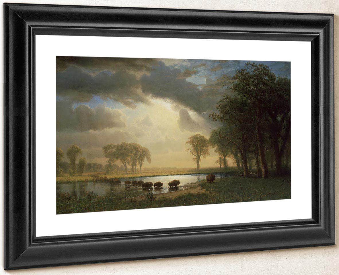 The Buffalo Trail By Albert Bierstadt Fine Art Print