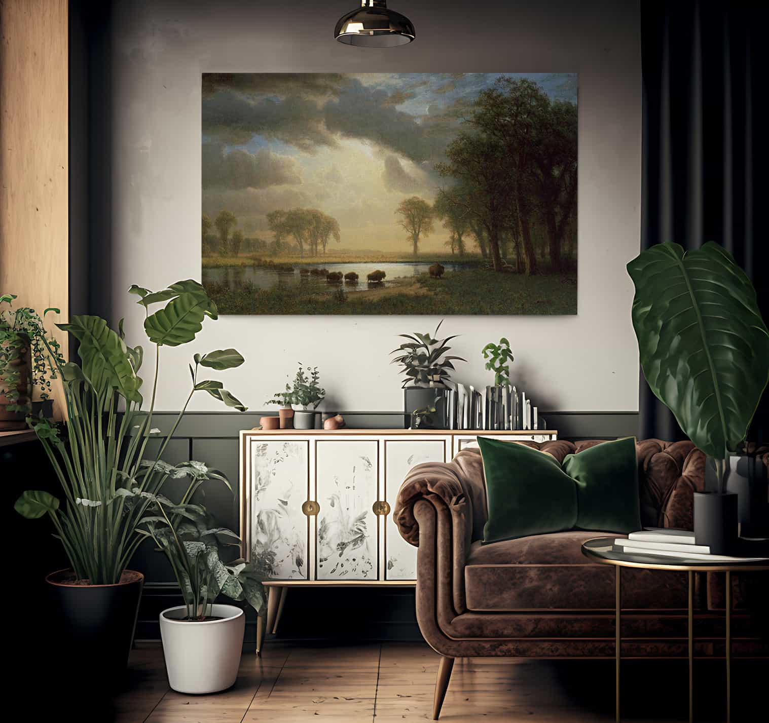 The Buffalo Trail By Albert Bierstadt Fine Art Print