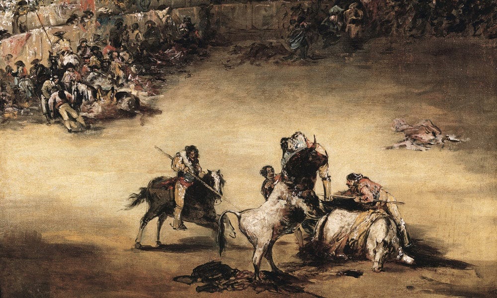 The Bullfight By Francisco De Goya Fine Art Print