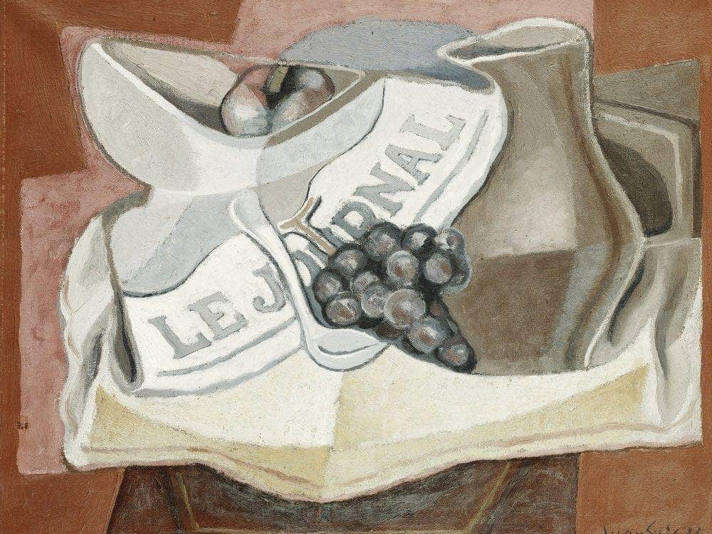 The Bunch Of Grapes By Juan Gris Fine Art Print
