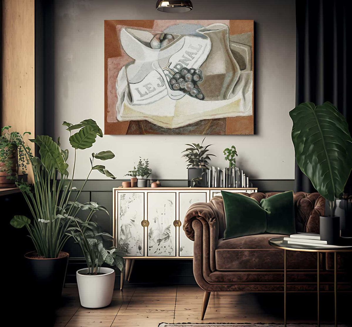 The Bunch Of Grapes By Juan Gris Fine Art Print