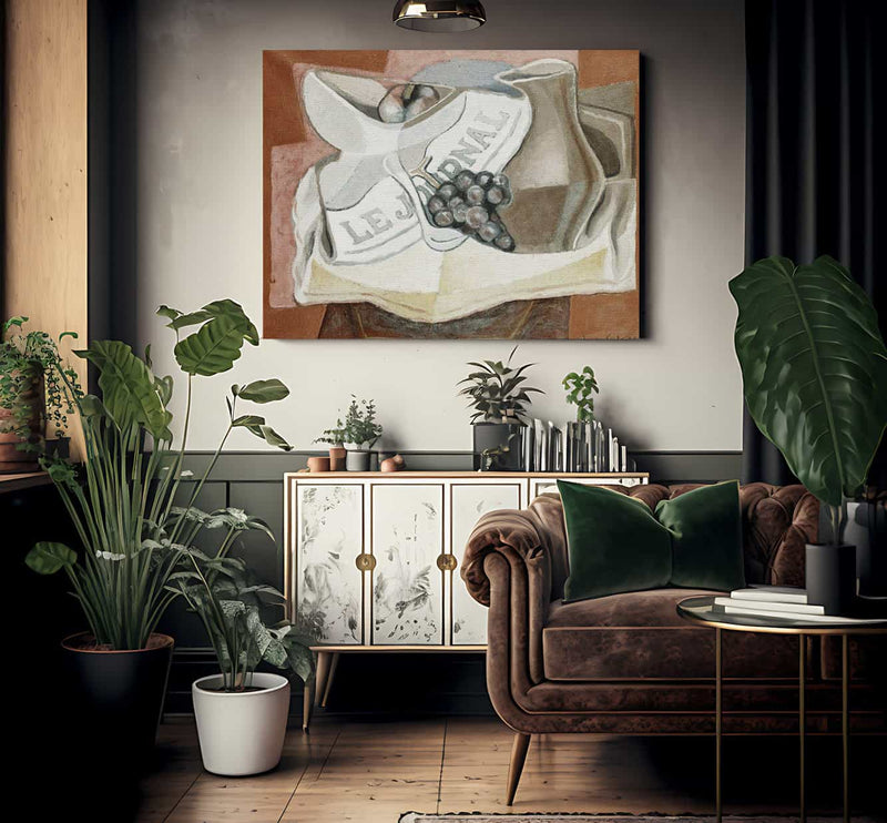 The Bunch Of Grapes By Juan Gris Fine Art Print