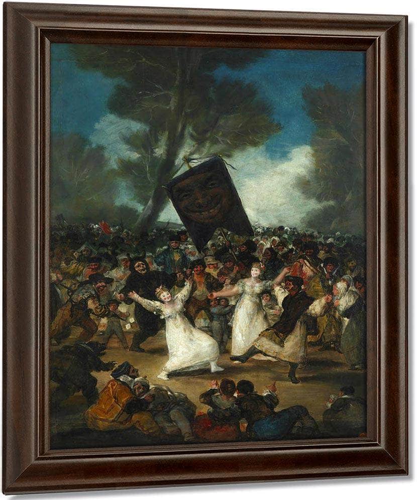 The Burial Of The Sardine   Entierro De La Sardina 1812 14 82 5X62Cm Royal Academia De Bellas Artes De S By Francisco De Goya Fine Art Print