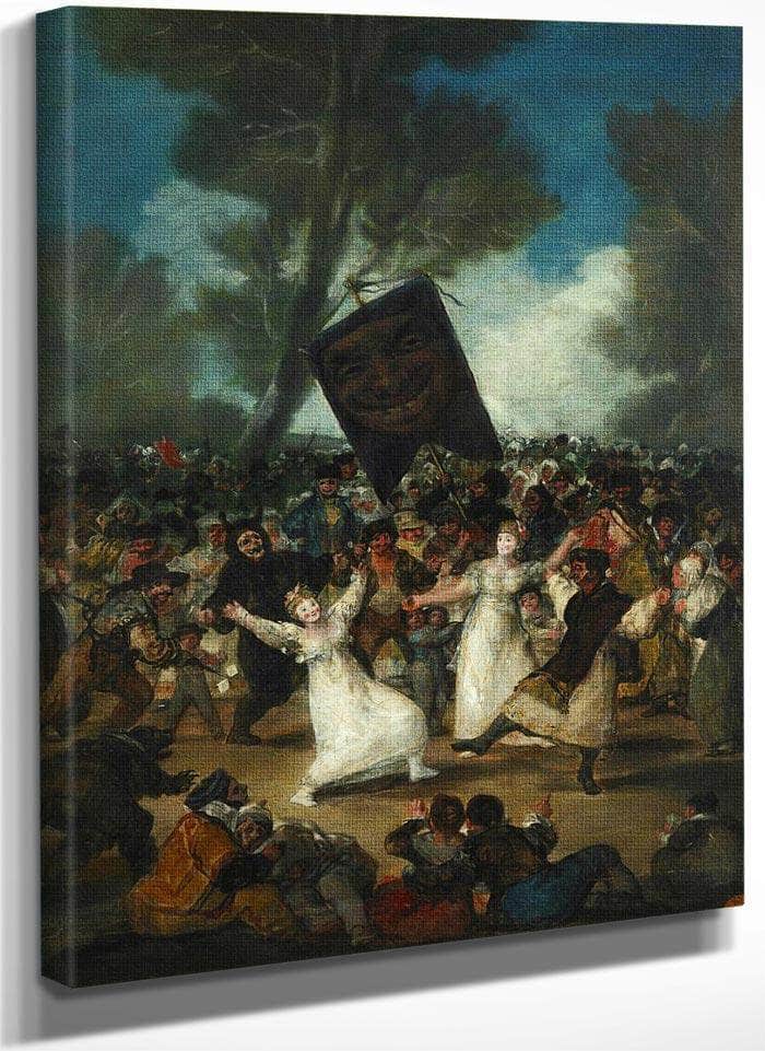 The Burial Of The Sardine   Entierro De La Sardina 1812 14 82 5X62Cm Royal Academia De Bellas Artes De S By Francisco De Goya Fine Art Print