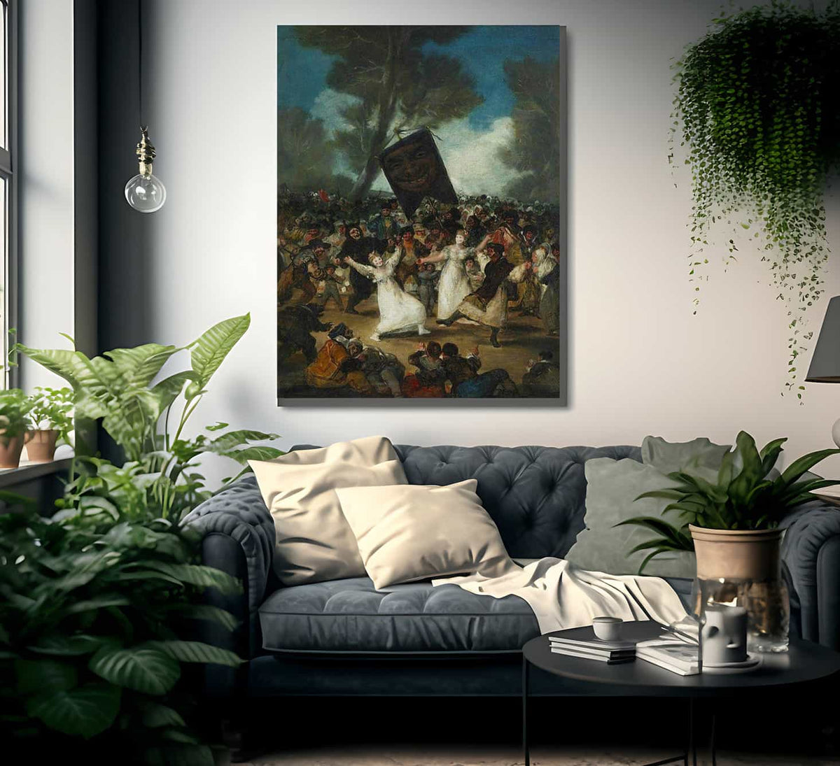 The Burial Of The Sardine   Entierro De La Sardina 1812 14 82 5X62Cm Royal Academia De Bellas Artes De S By Francisco De Goya Fine Art Print