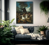 The Burial Of The Sardine   Entierro De La Sardina 1812 14 82 5X62Cm Royal Academia De Bellas Artes De S By Francisco De Goya Fine Art Print