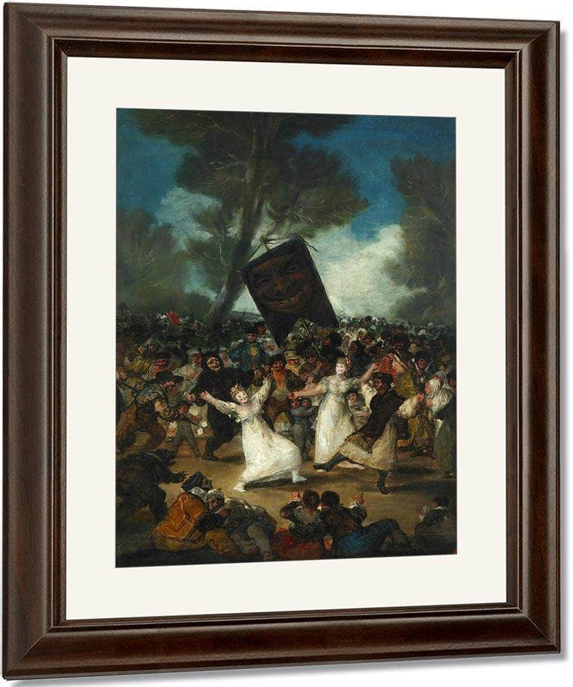 The Burial Of The Sardine   Entierro De La Sardina 1812 14 82 5X62Cm Royal Academia De Bellas Artes De S By Francisco De Goya Fine Art Print