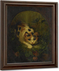 The Butterfly And The Cat By Lilly Martin Spencer Fine Art Print