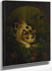 The Butterfly And The Cat By Lilly Martin Spencer Fine Art Print
