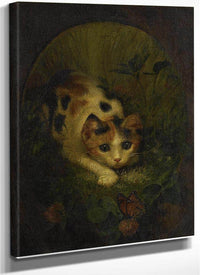 The Butterfly And The Cat By Lilly Martin Spencer Fine Art Print