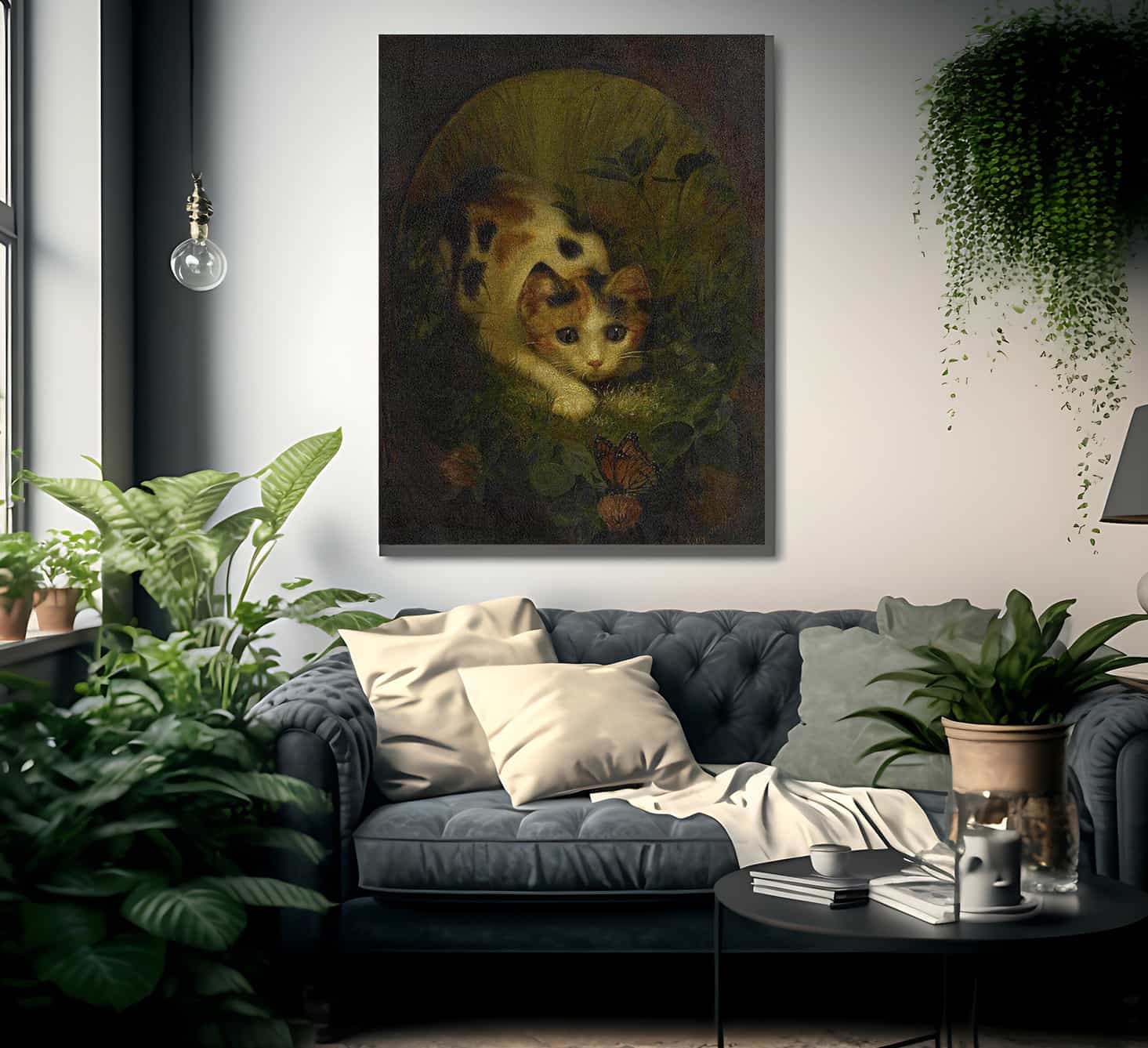 The Butterfly And The Cat By Lilly Martin Spencer Fine Art Print