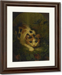 The Butterfly And The Cat By Lilly Martin Spencer Fine Art Print