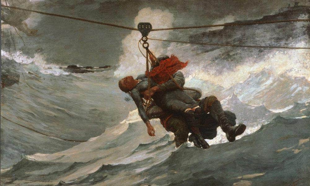 The By Life By Line By Winslow Homer Fine Art Print