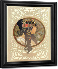 The Byzantine Heads Brunette By Alphonse Mucha Fine Art Print