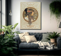 The Byzantine Heads Brunette By Alphonse Mucha Fine Art Print