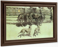 The Call For Help Aka At Bay By Frederic Remington Fine Art Print