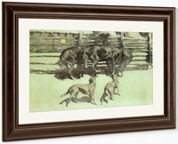 The Call For Help Aka At Bay By Frederic Remington Fine Art Print