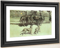 The Call For Help Aka At Bay By Frederic Remington Fine Art Print